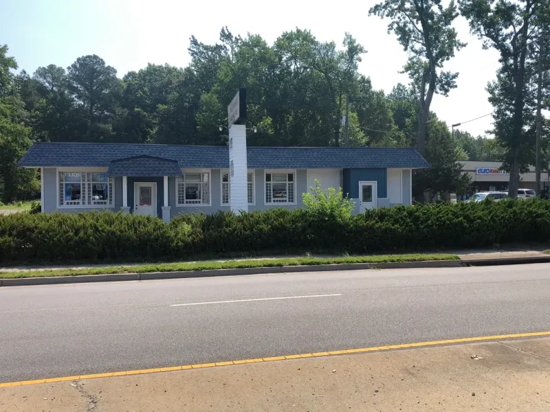 Commercial building exterior renovation construction project