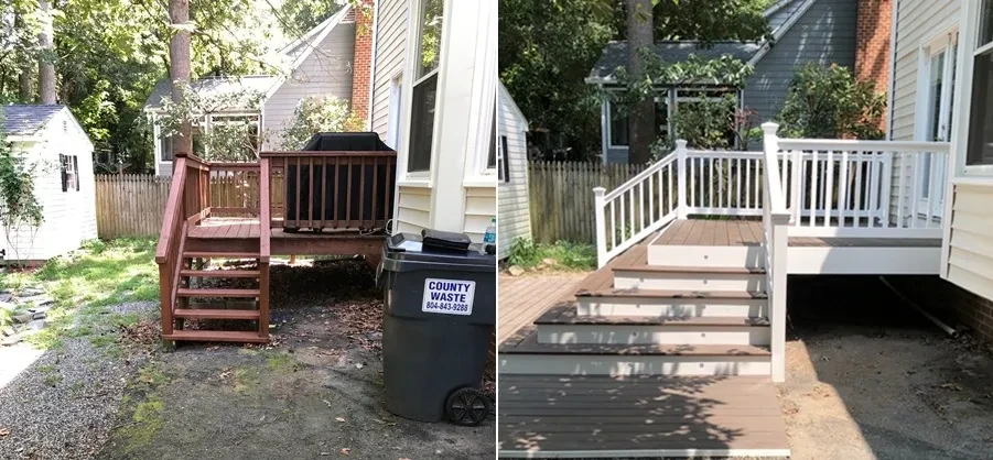 Backyard deck renovation by CarpenTech Remodeling