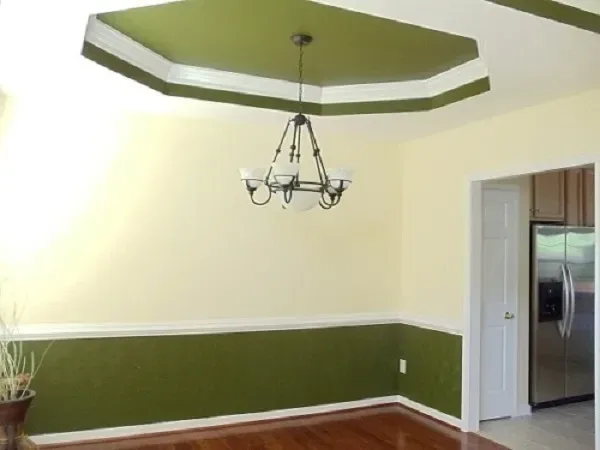 Interior home renovation living room walls painting