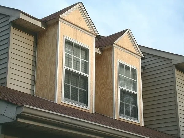 Residential house dormer windows roof detail